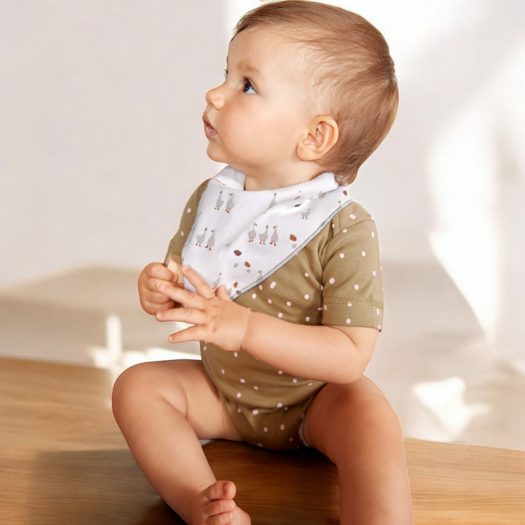 LÄSSIG Dreieckstuch Baby Baumwolle, Wasserdicht & Vegan